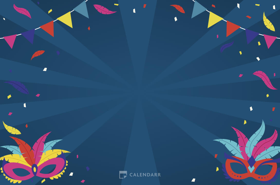 Contagem decrescente para  o Carnaval - Calendarr